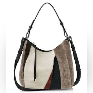 All Saints Kita Shearling Crossbody Bag